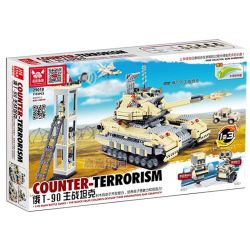 JIE STAR 29018 Xếp hình kiểu  MILITARY ARMY Russian T-90 Main Battle Tank Xe Tăng Nga T90 1193 khối