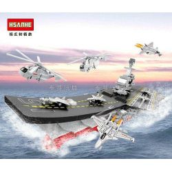 HSANHE 6450 Xếp hình kiểu  MILITARY ARMY Aircraft Carrier Tàu Sân Bay Liêu Ninh 1119 khối