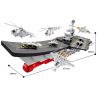 HSANHE 6450 Xếp hình kiểu  MILITARY ARMY Aircraft Carrier Tàu Sân Bay Liêu Ninh 1119 khối