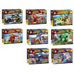 SHENG YUAN SY SY774A 774A SY774B 774B SY774C 774C SY774D 774D SY774E 774E SY774F 774F SY774G 774G SY774H 774H non  BỘ 8 SIÊU ANH HÙNG bộ đồ chơi xếp lắp ráp ghép mô hình Super Heroes HEROES ASSEMBLE Siêu Nhân Anh Hùng 1088 khối