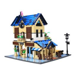 WANGE DR.LUCK 5311 non  NHÀ NGHỈ KIỂU PHÁP bộ đồ chơi xếp lắp ráp ghép mô hình Mini Modular FRENCH COUNTRY LODGE Đường Phố Thu Nhỏ 1298 khối
