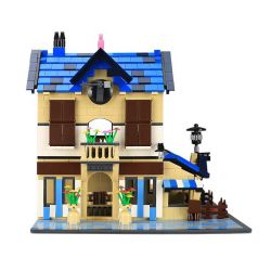 WANGE DR.LUCK 5311 non  NHÀ NGHỈ KIỂU PHÁP bộ đồ chơi xếp lắp ráp ghép mô hình Mini Modular FRENCH COUNTRY LODGE Đường Phố Thu Nhỏ 1298 khối