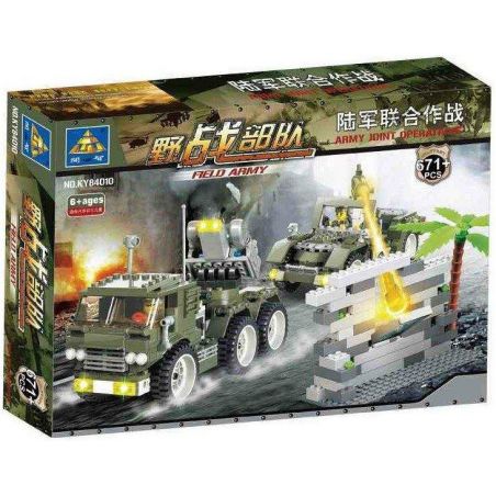 Kazi KY84010 84010 non  XE QUÂN SỰ ĐI RỪNG bộ đồ chơi xếp lắp ráp ghép mô hình Military Army FIELD ARMY JOINT OPERATIONS Quân Sự Bộ Đội 671 khối
