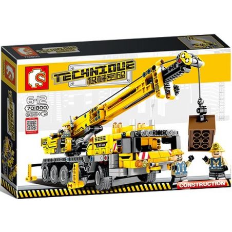 SEMBO 701800 non  XE CẨU KỸ THUẬT bộ đồ chơi xếp lắp ráp ghép mô hình  TECHNIQUE Kỹ Thuật Công Nghệ Cao Mô Hình Phương Tiện 665 khối