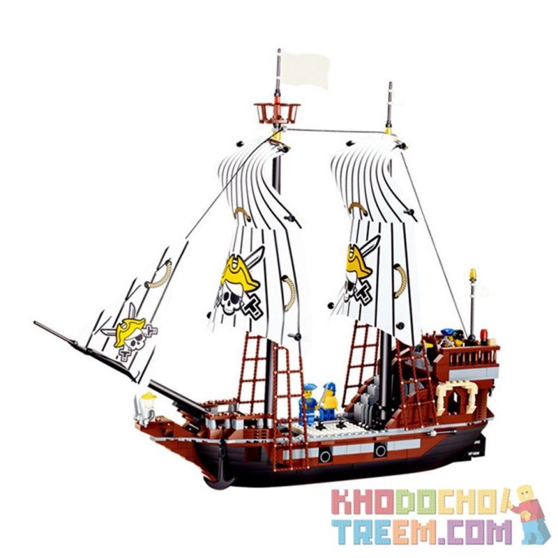 JIE STAR 30009 Xếp hình kiểu  PIRATES OF THE CARIBBEAN Pirate's Ship Tàu Cướp Biển 678 khối