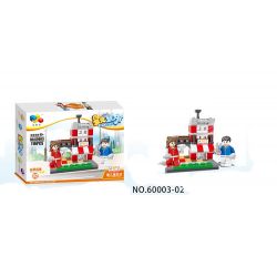 QIZHILE 60003 Xếp hình kiểu  MODULAR BUILDINGS Western Restaurant, Baby Barber And Toy Shop, Starlight Kindergarten, Police Station, Remote Control Car Store 6 Cửa Hàng Nhỏ 687 khối