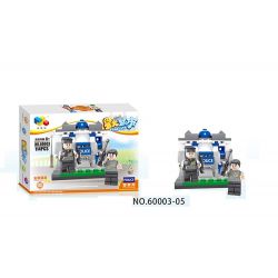 QIZHILE 60003 Xếp hình kiểu  MODULAR BUILDINGS Western Restaurant, Baby Barber And Toy Shop, Starlight Kindergarten, Police Station, Remote Control Car Store 6 Cửa Hàng Nhỏ 687 khối
