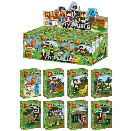 LELE 33269 non  NGƯỜI TRONG CẢNH NHỎ 8 MÔ HÌNH bộ đồ chơi xếp lắp ráp ghép mô hình Minecraft MY WORLD Game Xây Dựng