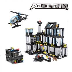 HSANHE 6512 Xếp hình kiểu  CITY Police Hall Sảnh Cảnh Sát 743 khối