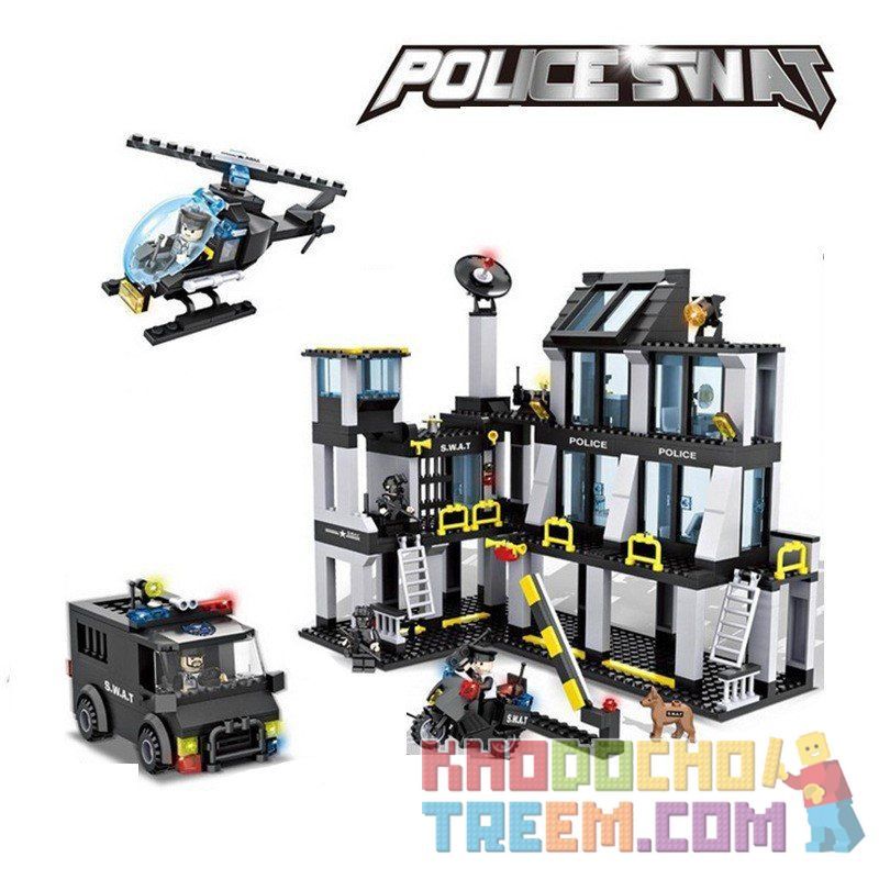 HSANHE 6512 Xếp hình kiểu  CITY Police Hall Sảnh Cảnh Sát 743 khối