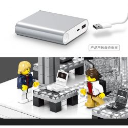 SEMBO SD6900 6900 non  CỬA HÀNG APPLE CÓ ĐÈN bộ đồ chơi xếp lắp ráp ghép mô hình Modular Buildings SEMBO BLOCK Mô Hình Nhà Cửa 1116 khối