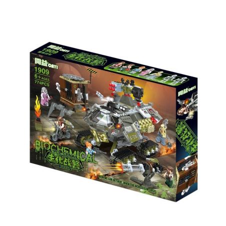 CAYI 1909 non  TRẬN ĐÁNH PHÁ CỦA SIÊU XE TĂNG A-374 bộ đồ chơi xếp lắp ráp ghép mô hình Biochemical Policeman Cảnh Sát Chống Vũ Khí Hóa Học 774 khối