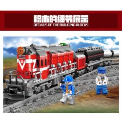 Kazi KY98219 98219 non  TÀU HỎA CÓ RAY VỚI ĐỘNG CƠ PIN bộ đồ chơi xếp lắp ráp ghép mô hình Trains RAIL TRAIN DF5 1002 khối