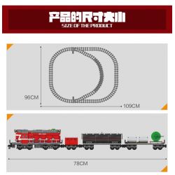 Kazi KY98219 98219 non  TÀU HỎA CÓ RAY VỚI ĐỘNG CƠ PIN bộ đồ chơi xếp lắp ráp ghép mô hình Trains RAIL TRAIN DF5 1002 khối