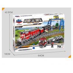 Kazi KY98219 98219 non  TÀU HỎA CÓ RAY VỚI ĐỘNG CƠ PIN bộ đồ chơi xếp lắp ráp ghép mô hình Trains RAIL TRAIN DF5 1002 khối