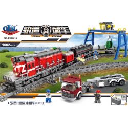 Kazi KY98219 98219 non  TÀU HỎA CÓ RAY VỚI ĐỘNG CƠ PIN bộ đồ chơi xếp lắp ráp ghép mô hình Trains RAIL TRAIN DF5 1002 khối