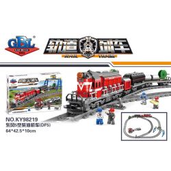 Kazi KY98219 98219 non  TÀU HỎA CÓ RAY VỚI ĐỘNG CƠ PIN bộ đồ chơi xếp lắp ráp ghép mô hình Trains RAIL TRAIN DF5 1002 khối