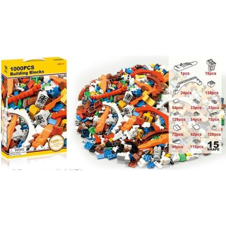 JLB 3D50 Xếp hình kiểu  CLASSIC Challenge Engineers With 15 Shapes Thử Thách Kỹ Sư Xây Dựng Với 15 Công Trình 1001 khối