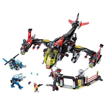 Enlighten 2721 Qman 2721 non  MÁY BAY CHIẾN ĐẤU TRANG BỊ SÚNG HỦY DIỆT bộ đồ chơi xếp lắp ráp ghép mô hình The High-Tech Era Kỷ Nguyên Công Nghệ Cao 1001 khối