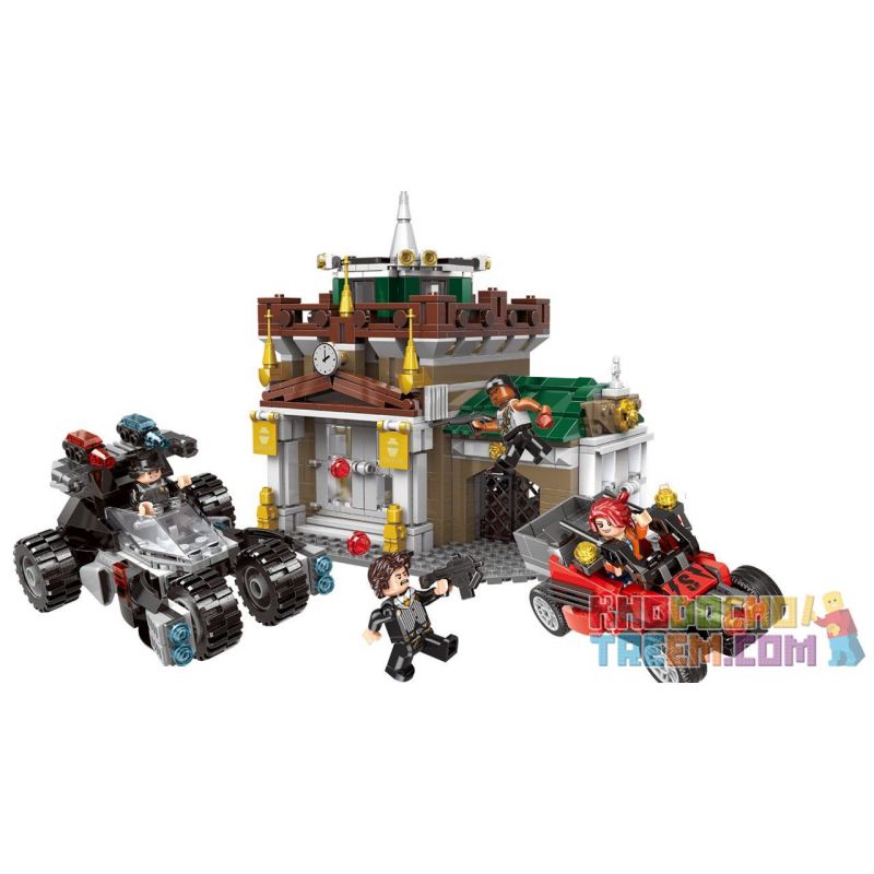 XINGBAO XB-10003 10003 XB10003 non  TRUY ĐUỔI KẺ CƯỚP BẢO TÀNG bộ đồ chơi xếp lắp ráp ghép mô hình Police Cảnh Sát 1001 khối