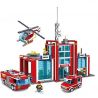 Kazi KY98214 98214 non  TRẠM CỨU HỎA bộ đồ chơi xếp lắp ráp ghép mô hình Fire Rescure FIRE ENGINE 975 khối