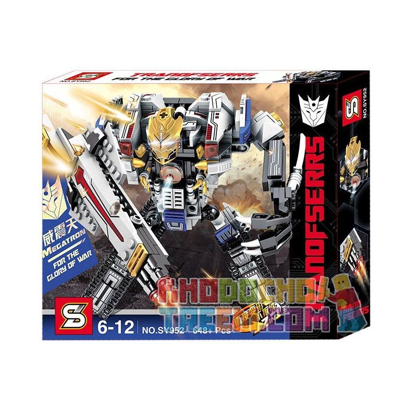 SHENG YUAN SY SY952 non  ROBOT THỦ LĨNH DECEPTICON MEGATRON bộ đồ chơi xếp lắp ráp ghép mô hình Transformers Robot Đại Chiến Người Máy Biến Hình 648 khối