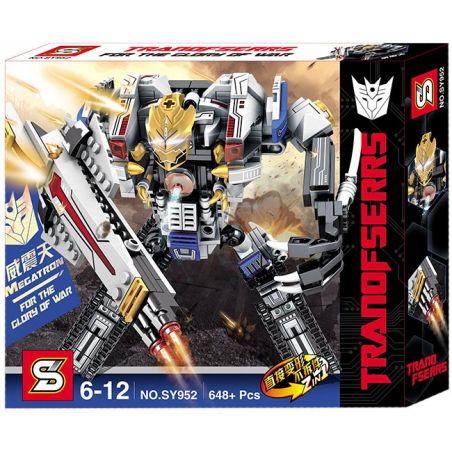 SHENG YUAN SY SY952 non  ROBOT THỦ LĨNH DECEPTICON MEGATRON bộ đồ chơi xếp lắp ráp ghép mô hình Transformers Robot Đại Chiến Người Máy Biến Hình 648 khối