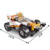 LE DI PIN 15111 Xếp hình kiểu  SPEED CHAMPIONS 4 Racing Cars 4 Xe đua 464 khối