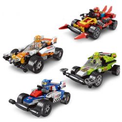 LE DI PIN 15111 Xếp hình kiểu  SPEED CHAMPIONS 4 Racing Cars 4 Xe đua 464 khối