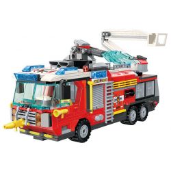 Enlighten 2809 Qman 2809 non  CHỮA CHÁY NGỌN THÁP bộ đồ chơi xếp lắp ráp ghép mô hình Fire Rescure FIRE RESCUE Cứu Hỏa 647 khối