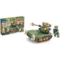 Kazi KY84056 84056 non  4 THIẾT BỊ KẾT HỢP THÀNH XE TĂNG bộ đồ chơi xếp lắp ráp ghép mô hình Field Army FIELD ARMY AH-64 Chiến Trường 643 khối