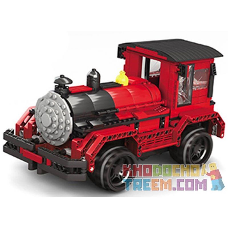 QIZHILE 6514 Xếp hình kiểu   Remote Control Locomotive Đầu Máy Xe Lửa điều Khiển Từ Xa 643 khối điều khiển từ xa