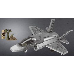 XINGBAO XB-06026 06026 XB06026 non  MÁY BAY CHIẾN ĐẤU THẾ HỆ THỨ 5 bộ đồ chơi xếp lắp ráp ghép mô hình Across The Battlefield ACROSS THE BATTLEFIELD F35 Băng Qua Chiến Trường 646 khối