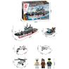 Enlighten 1723 Qman 1723 non  TÀU SÂN BAY RẮN ĐỎ bộ đồ chơi xếp lắp ráp ghép mô hình Tactical Espionage Action Chiến Thuật Quân Sự 642 khối