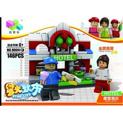 QIZHILE 60004 Xếp hình kiểu  MINI MODULAR Shop, Hotel, Zoo_Happy KTV, Library, Barber Shop, Model Karaoke, Thư Viện, Tiệm Cắt Tóc, Cửa Hàng, Khách Sạn 893 khối