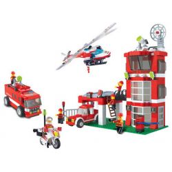 WANGE 34021 Xếp hình kiểu  CITY Firefighters On Duty Lính Cứu Hỏa Làm Nhiệm Vụ 638 khối