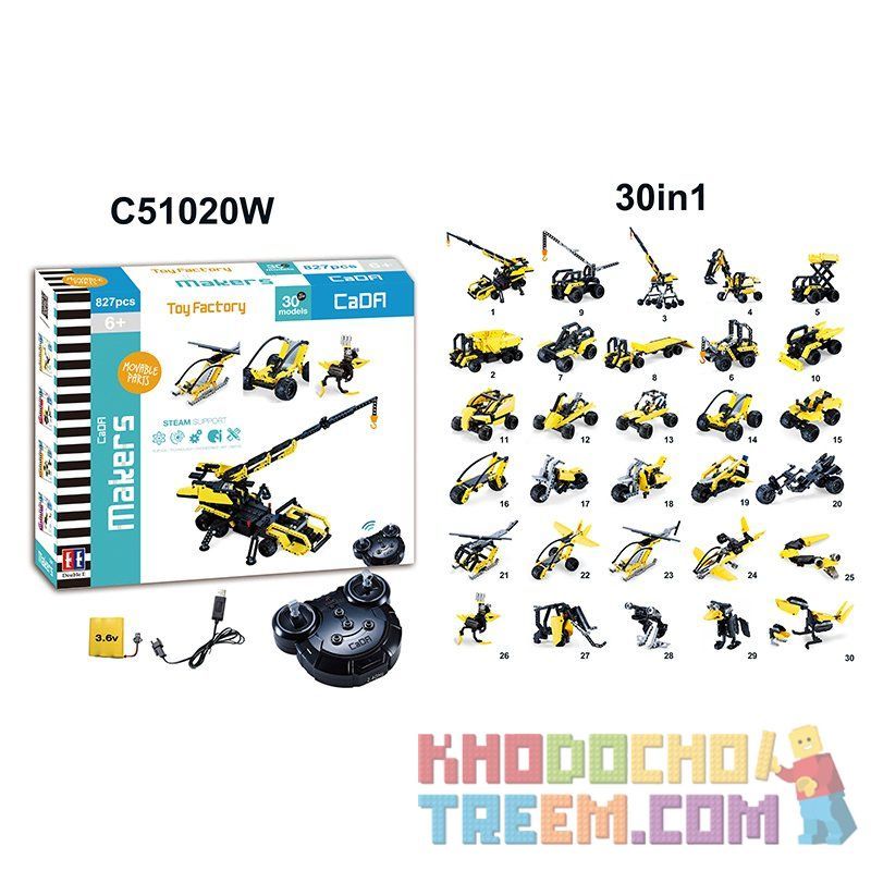 DOUBLEE CADA C51020 51020 C51020W 51020W non  CẦN DỊCH bộ đồ chơi xếp lắp ráp ghép mô hình  TOY FACTORY Kỹ Thuật Công Nghệ Cao Mô Hình Phương Tiện 827 khối
