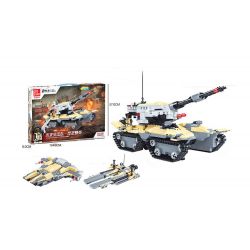 JIE STAR 29028 Xếp hình kiểu  MILITARY ARMY Double Gun Assault Tank Xe Tăng Tấn Công 2 Nòng 831 khối
