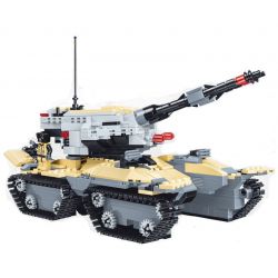 JIE STAR 29028 Xếp hình kiểu  MILITARY ARMY Double Gun Assault Tank Xe Tăng Tấn Công 2 Nòng 831 khối