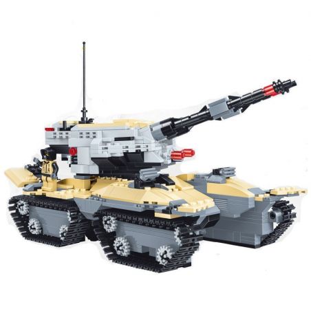 JIE STAR 29028 Xếp hình kiểu  MILITARY ARMY Double Gun Assault Tank Xe Tăng Tấn Công 2 Nòng 831 khối