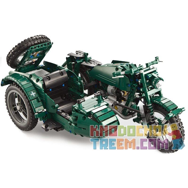 DOUBLEE CADA C51021 51021 non  XE GẮN MÁY QUÂN SỰ THẾ CHIẾN THỨ HAI bộ đồ chơi xếp lắp ráp ghép mô hình  WORLD WAR II MILITARY MOTORCYCLE Kỹ Thuật Công Nghệ Cao Mô Hình Phương Tiện 629 khối