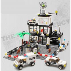 Kazi KY6725 6725 non  TRỤ SỞ CẢNH SÁT bộ đồ chơi xếp lắp ráp ghép mô hình City POLICE Thành Phố 631 khối