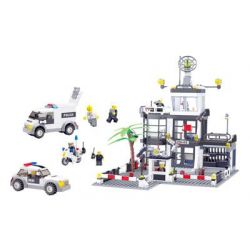 Kazi KY6725 6725 non  TRỤ SỞ CẢNH SÁT bộ đồ chơi xếp lắp ráp ghép mô hình City POLICE Thành Phố 631 khối