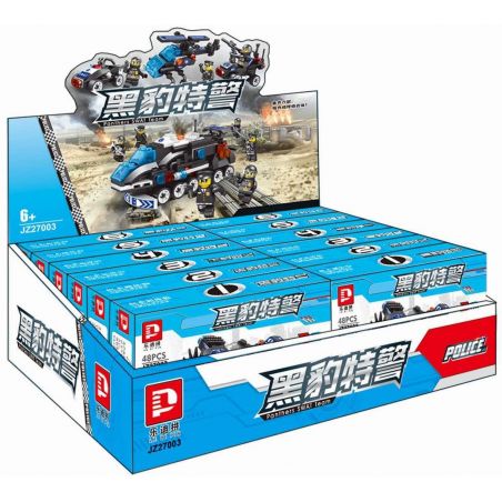 LE DI PIN 27003 27003-1 27003-2 27003-3 27003-4 27003-5 27003-6 JZ27003 27003 JZ27003-1 27003-1 JZ27003-2 27003-2 JZ27003-3 27003-3 JZ27003-4 27003-4 JZ27003-5 27003-5 JZ27003-6 27003-6 Xếp hình kiểu  SWAT SPECIAL FORCE 18 In 6 In 1 Multiple 12-wheel Police Car Xe Cảnh Sát Kết Hợp Từ 18 Xe Con gồm 14 hộp nhỏ 590 khối