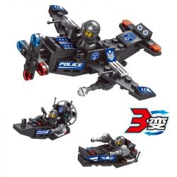 LE DI PIN 27004 Xếp hình kiểu  SWAT SPECIAL FORCE 4 In 1 SWAT Vehicles Các Phương Tiện Của Đội Cảnh Sát đặc Nhiệm SWAT 4 Trong 1 752 khối