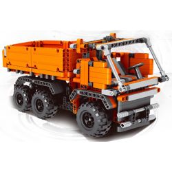 QIZHILE 23001 non  XE BEN bộ đồ chơi xếp lắp ráp ghép mô hình Master Bulider Cỗ Máy Xây Dựng 618 khối