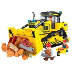 Winner 7080 non  MÁY ỦI bộ đồ chơi xếp lắp ráp ghép mô hình City LITTLE ENGINEERS Thành Phố 624 khối