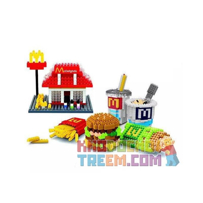 WISE HAWK 2340 Xếp hình kiểu Nanoblock ARCHITECTURE McDonald's Package Gói McDonald's 1600 khối