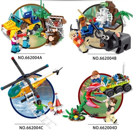 PanlosBrick 662004 662004A 662004B 662004C 662004D Panlos Brick 662004 662004A 662004B 662004C 662004D non  4 BỘ XẾP HÌNH THÁM HIỂM NHỎ bộ đồ chơi xếp lắp ráp ghép mô hình Wars Ring MOBIS WARSRING Nhẫn Chiến Đấu 625 khối