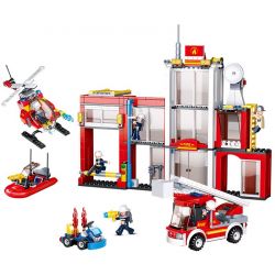 SLUBAN M38-B0631 B0631 0631 M38B0631 38-B0631 non  TRỤ SỞ CỨU HỎA bộ đồ chơi xếp lắp ráp ghép mô hình Fire Rescure FIRE STATION 612 khối